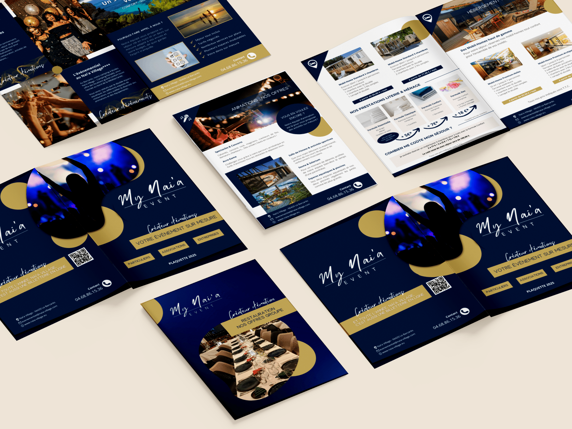 Plaquettes commerciales My Nai'a Event Plaquettes commerciales My Nai'a Event